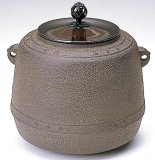 通販販売【茶道具】 面取風炉 唐銅 万代屋釜添 *菊地政光* 都色