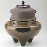 通販販売【茶道具】 欄干風炉 箆被釜（のかつき・のかづき・のかつぎ