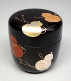 現品限り】 唐子蒔絵 黒中棗 *田中修* *唐子*