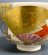画像2: 【在庫1点限り】【茶道具】仁清写　金彩　扇面に草花図　茶碗　（特別作）　　　京焼の精華　山川夕陽（4代目敦司）　造 (2)