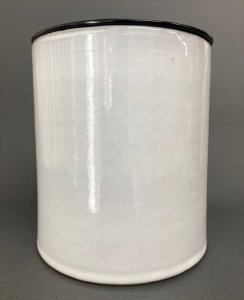 現品限り】【茶道具】高遠焼 白釉 一重口 水指
