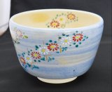 茶碗 平茶碗 ガラス 青楓に翡翠 八木海峰 カワセミ 通販販売【茶道具】 平茶碗 義山 青楓に翡翠 *八木海峰* 耐熱