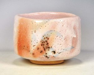 画像1: 【茶道具】紅志野　茶碗　　　　*加藤健*　　 (1)