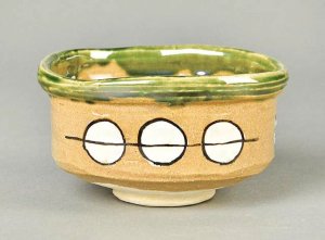画像1: 【茶道具】鳴海織部　茶碗　　　　　*佐々木二郎*　　 (1)