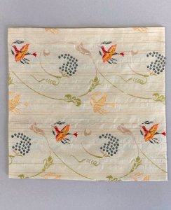 画像1: 【茶道具】花喰鳥　葡萄唐草金襴　古帛紗　　　　*北村徳斎*　　*正絹*古袱紗*古服紗* (1)