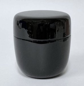 画像1: 【茶道具】木製　黒中棗　　　　　　　　*茶器*茶入* (1)
