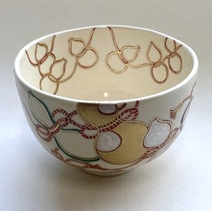 画像2: 【茶道具】仁清写　六瓢図　茶碗　　　　　　*中村華峰*六瓢*無病　　 (2)