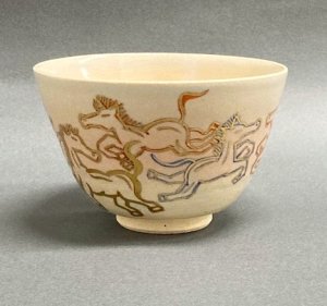 画像1: 【茶道具】御本手　馬九行く　　　　　*馬*午*干支*　 (1)