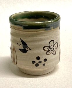 画像1: 青織部　湯呑　　　　　　閑山窯（佐々木二郎） (1)