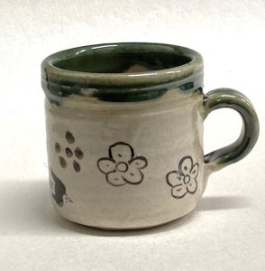 画像1: 青織部　マグカップ　　　　　　閑山窯（佐々木二郎） (1)