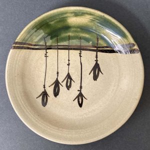 画像3: 青織部　吊るし柿紋　カップ&ソーサー　 (3)