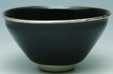 茶道具】 菊花 天目茶碗 （覆輪 銀塗仕上げ） 桶谷定一 ゆてき*
