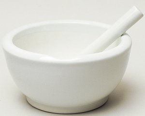 画像1: 【茶道具】　乳鉢　８寸〜３寸　　*すりこぎ付 (1)