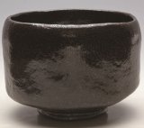 通販販売【茶道具】 茶碗 黒楽 「玉兎」 覚入写 *佐々木昭楽* 月見にも*茶道道具