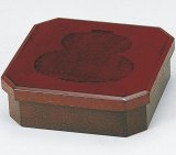 【年中無休】 縁高 通販販売【茶道具】 真塗 縁高重箱*折敷 *中谷秀斎* 利休形 重箱