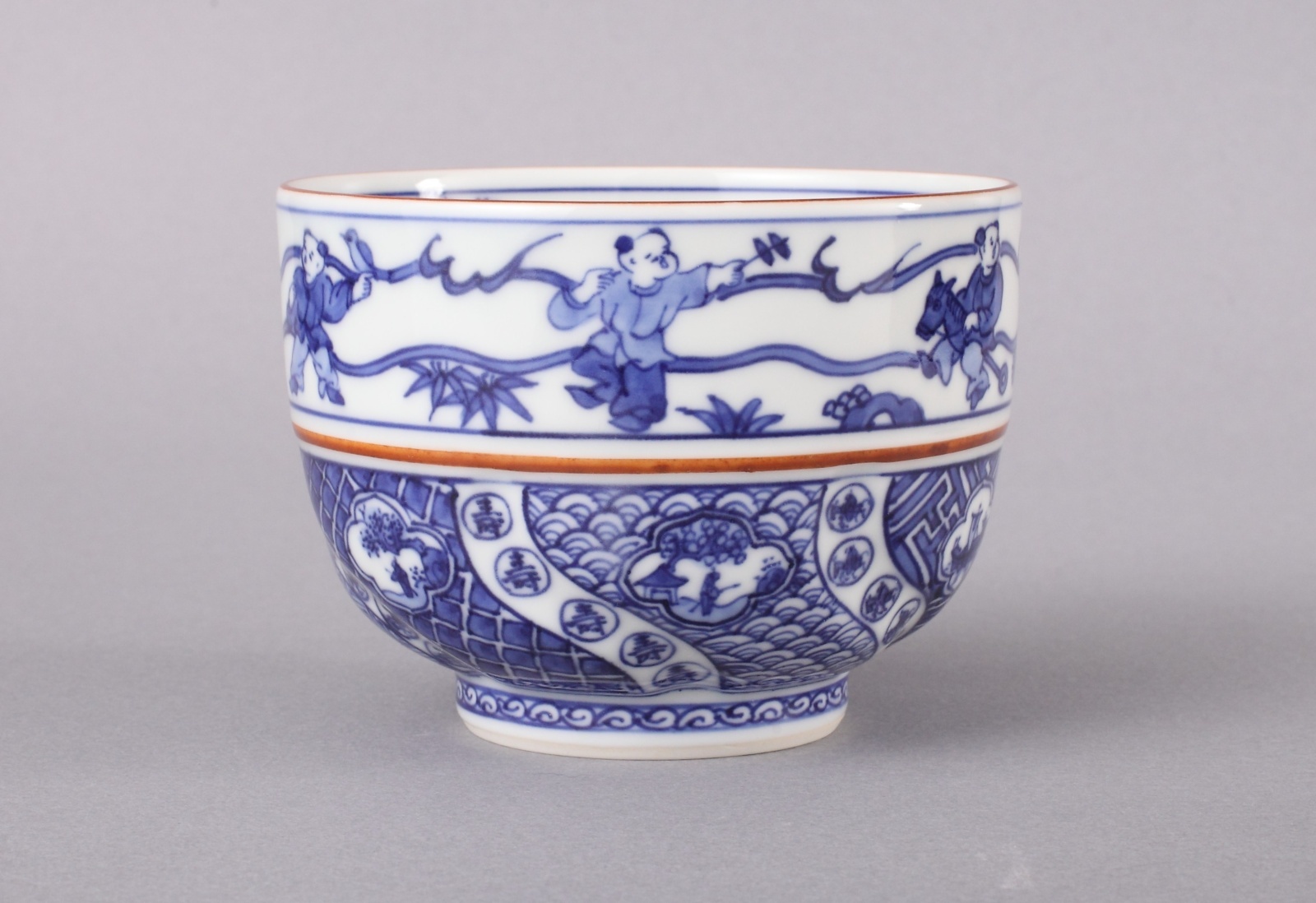 通販販売【茶道具】 林淡幽 *茶碗 祥瑞写 唐子 捻 *茶道道具