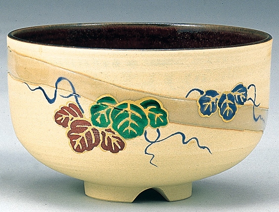 野々村 仁清 作 茶碗 - 工芸品