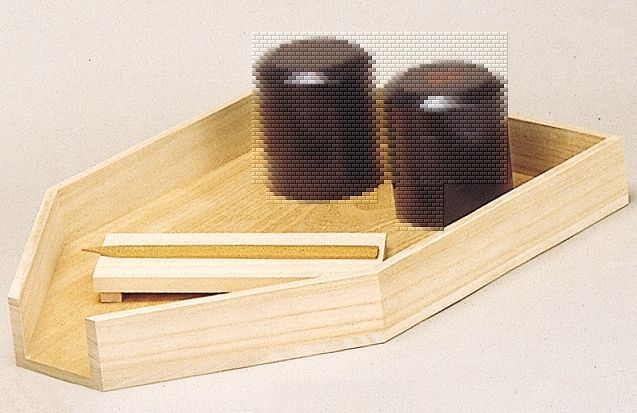 【P】♢茶道具♢葉茶上合 葉茶漏斗 上合 板 竹ヘラ 小刀 （230802A）
