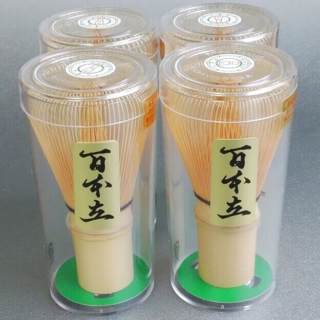 茶道具セット】 茶筅 白竹 100本立 １２本セット *久保左文* - 美術品 